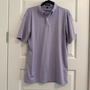 Peter Millar Men's Lavender Stripe Polo Shirt